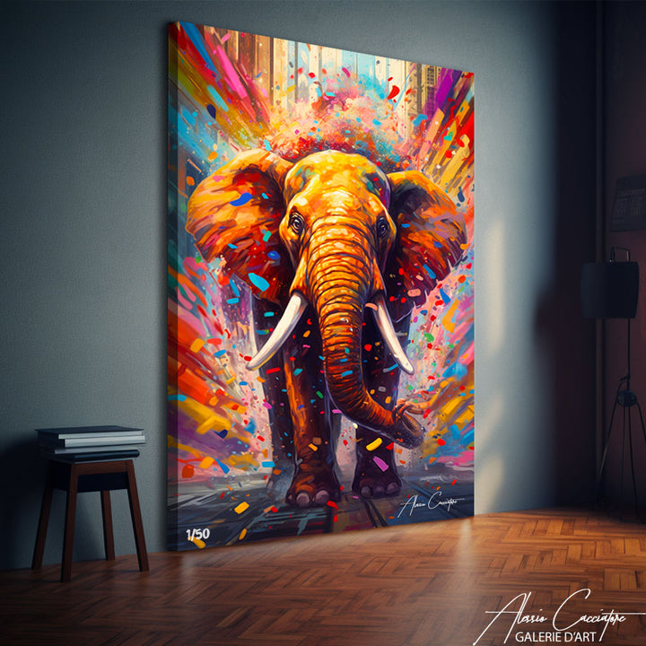 tableau éléphant lumineux