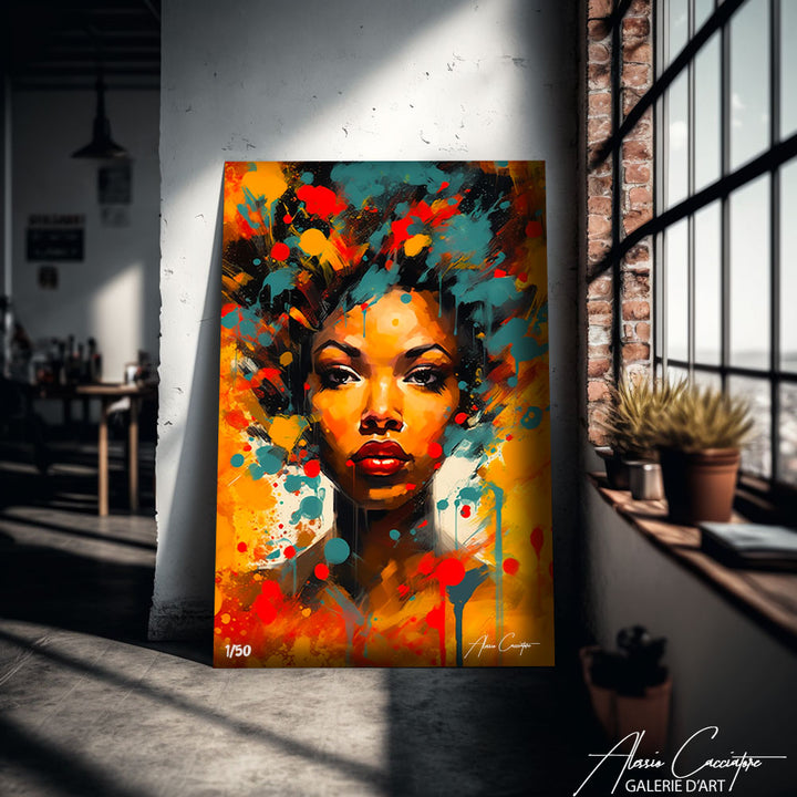 tableau peinture femme africaine