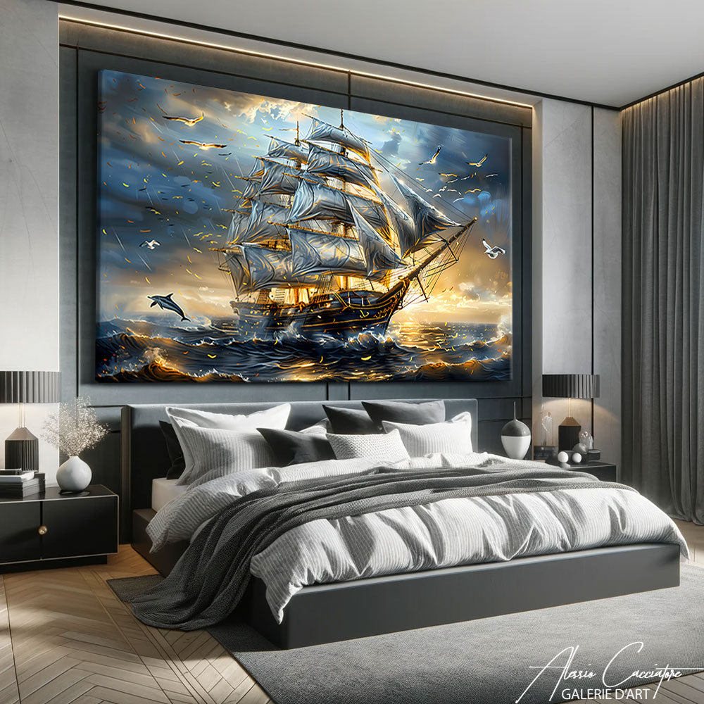 Tableau Bateau Bord de Mer
