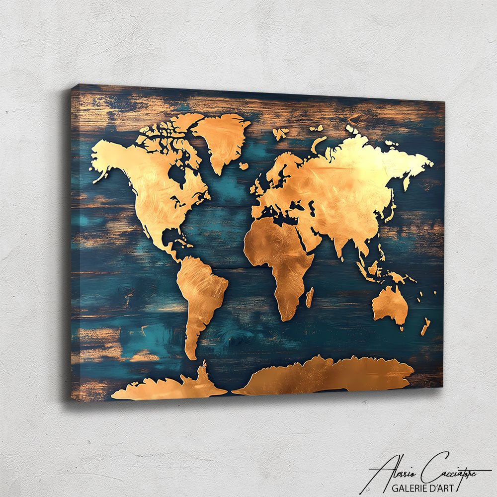 Carte du monde toile