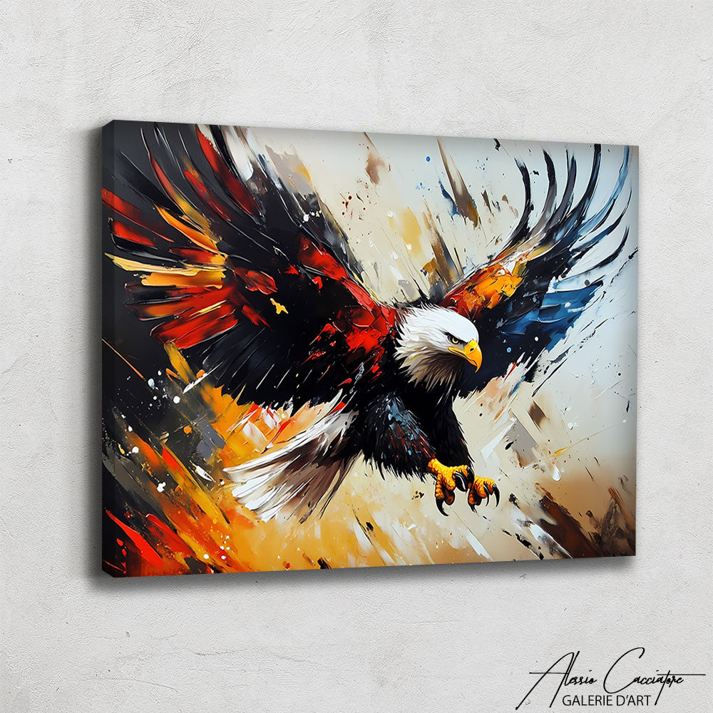 Peinture Oiseau en Vol