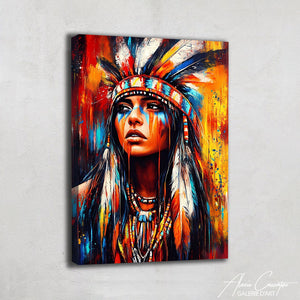 Peinture Indienne Visage