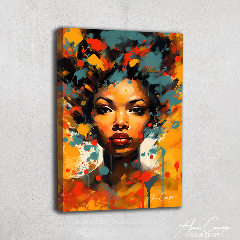 Tableau Peinture Femme Africaine