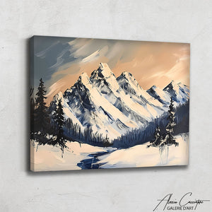 Tableau Montagne Vintage