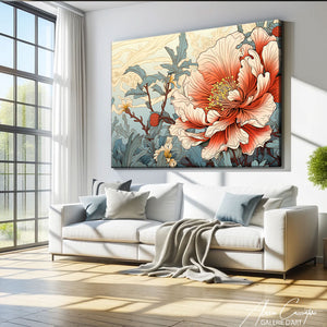 tableau fleur japonaise
