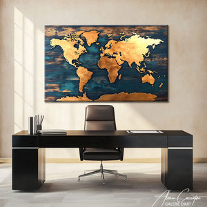 Carte du monde toile