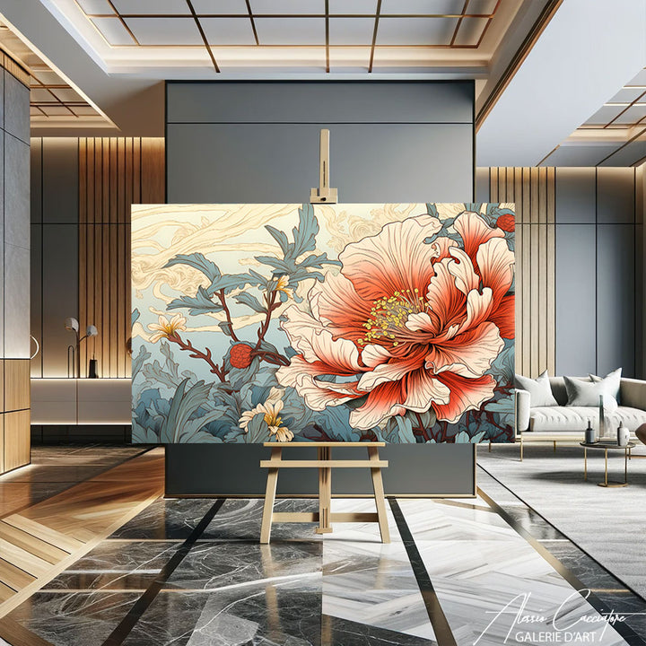 tableau japonais fleurs