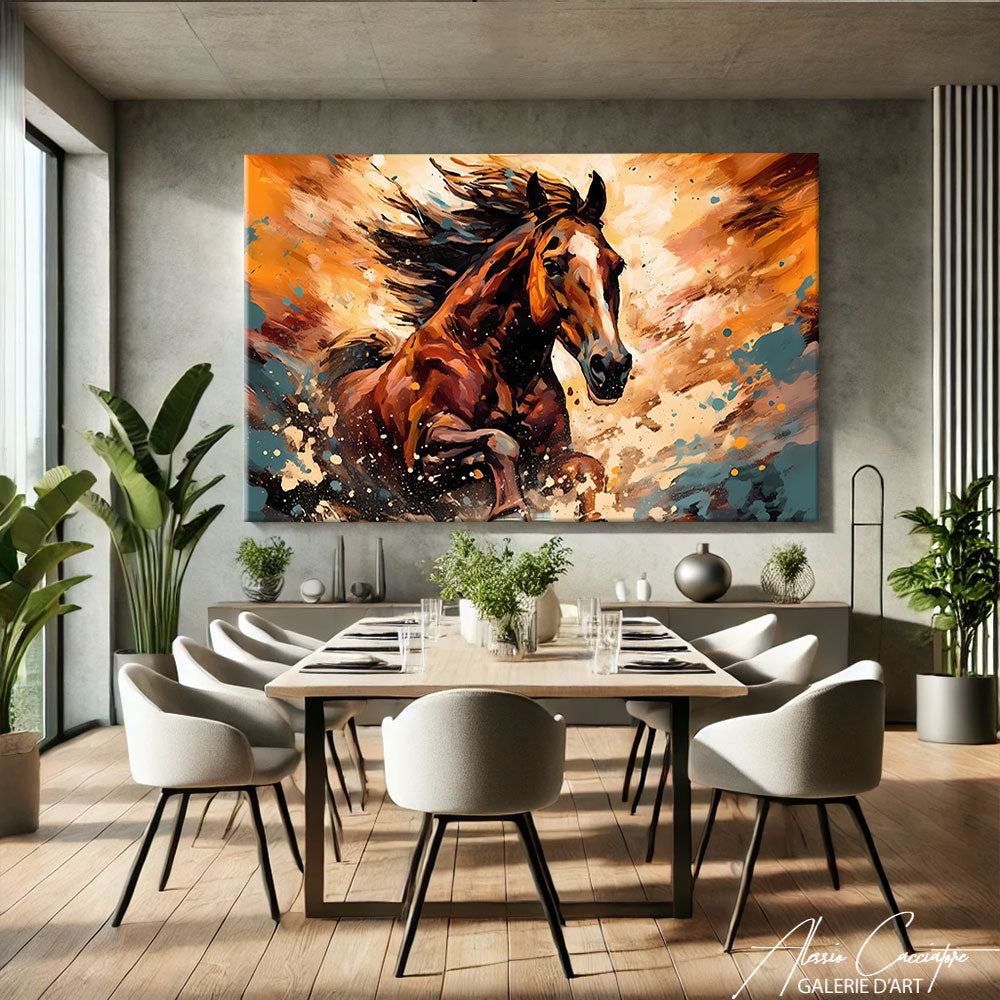 tableau cheval moderne
