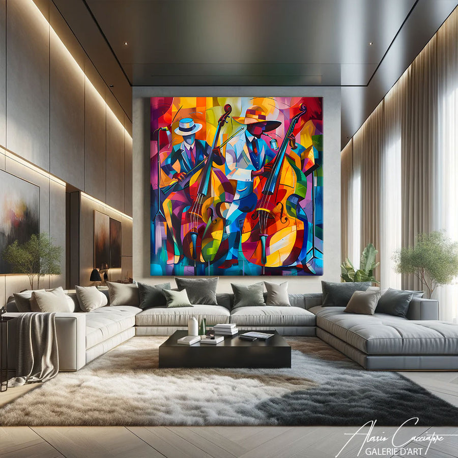 Peinture Musique Jazz – mise en situation