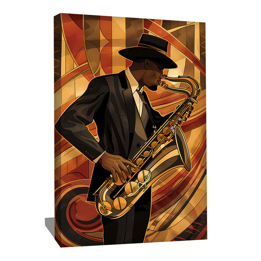 TABLEAU ART DECO MUSICIEN Alessio Cacciatore