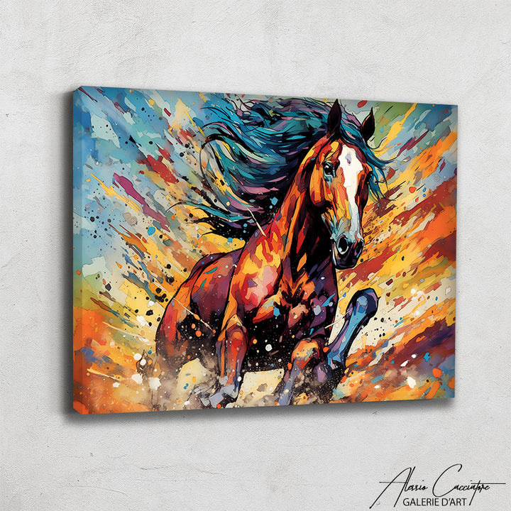 peinture cheval colore