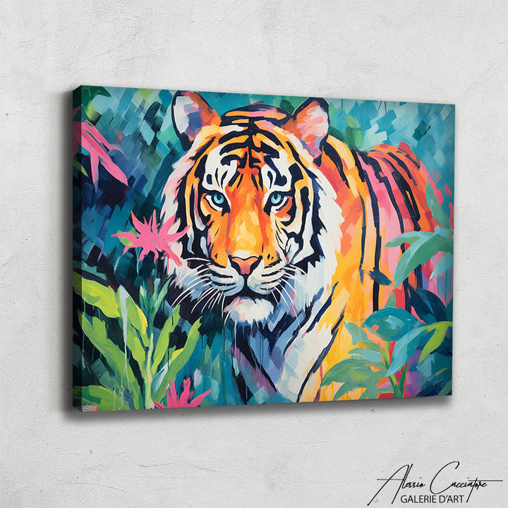 tableau tigre couleur