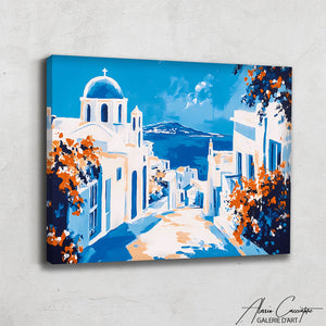 Tableau Peinture Santorin
