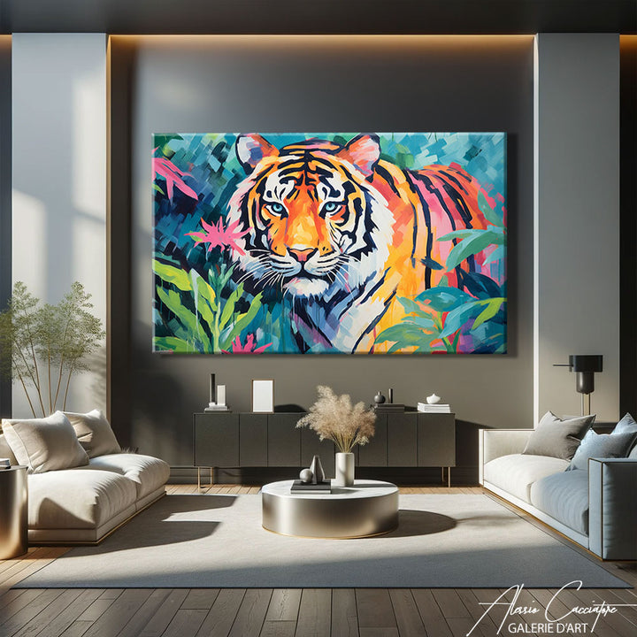 peinture tigre couleur