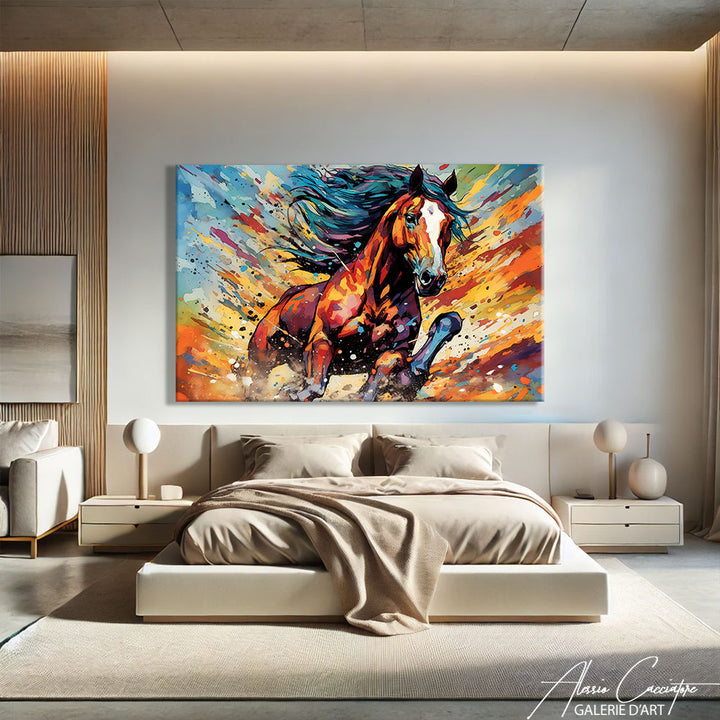 tableau cheval moderne