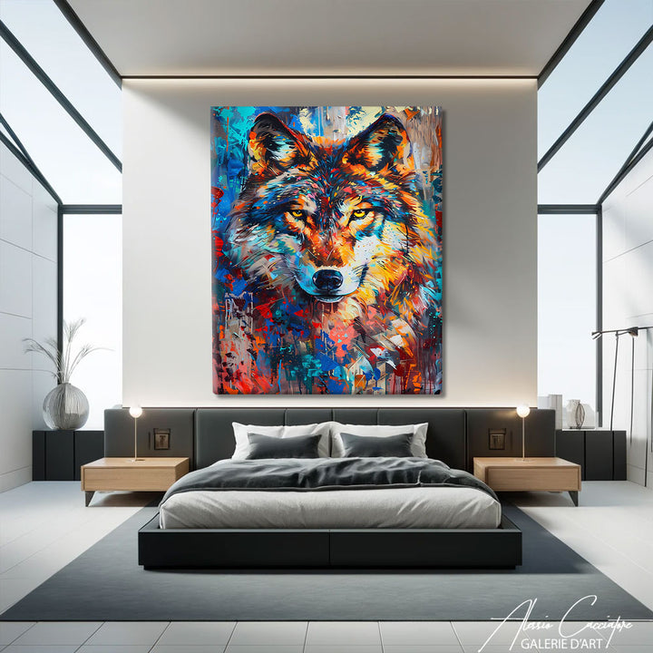 Tableau Peinture De Loup