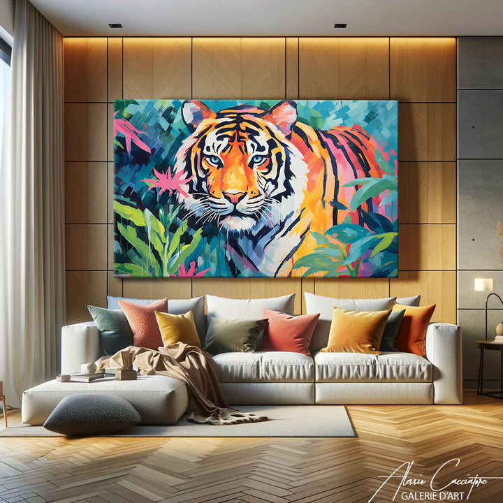 peinture tigre jungle