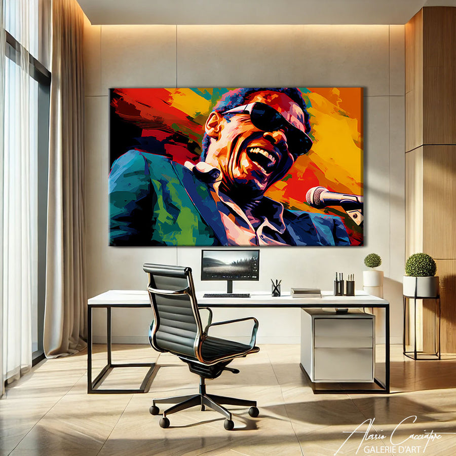 Tableau Pop Art Musique  – mise en situation