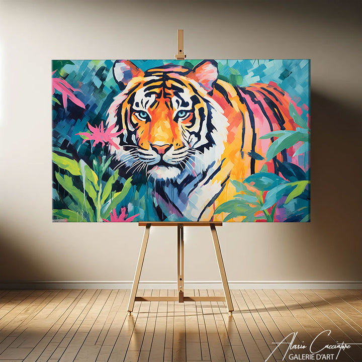 peinture tigre couleur