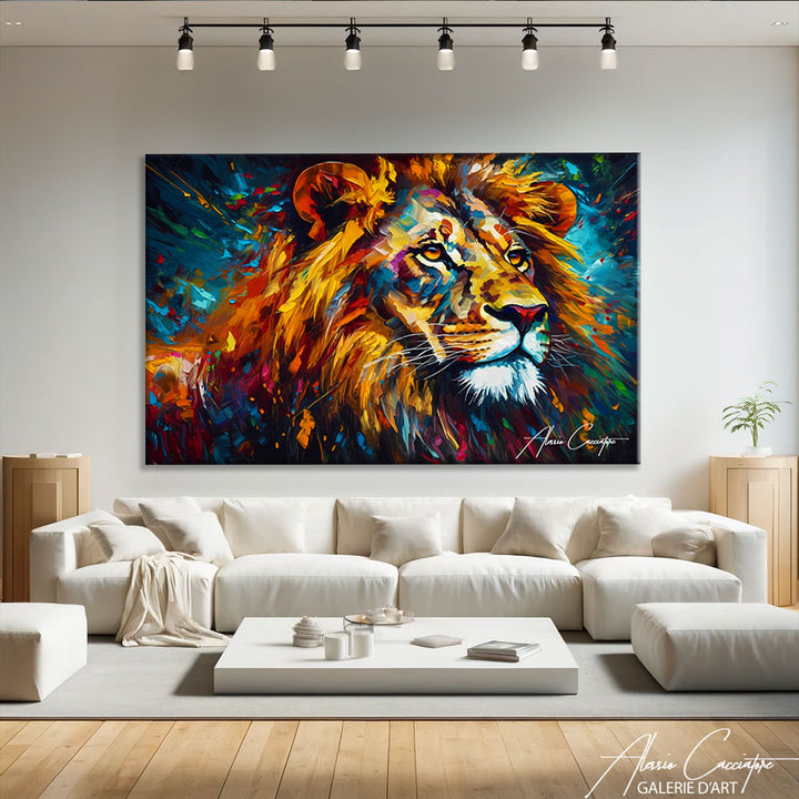 Tableau Lion peinture