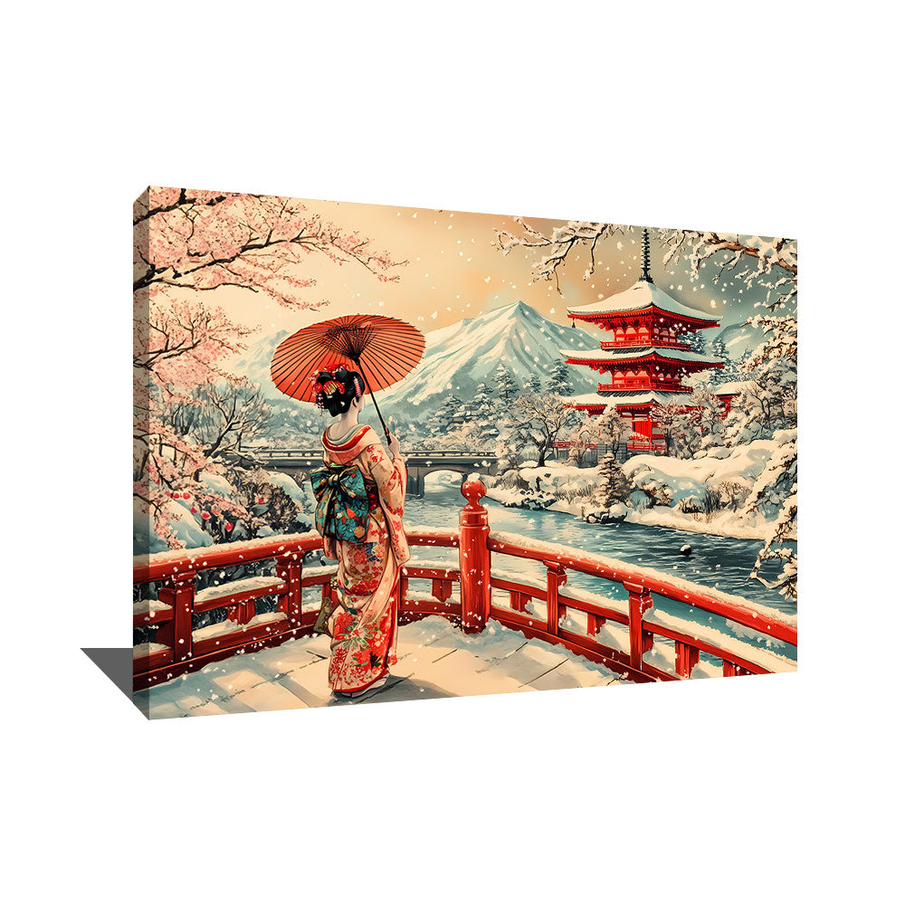 TABLEAU JAPONAIS NEIGE