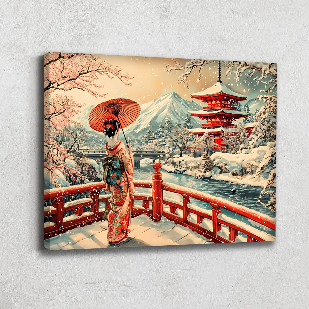 TABLEAU JAPONAIS NEIGE