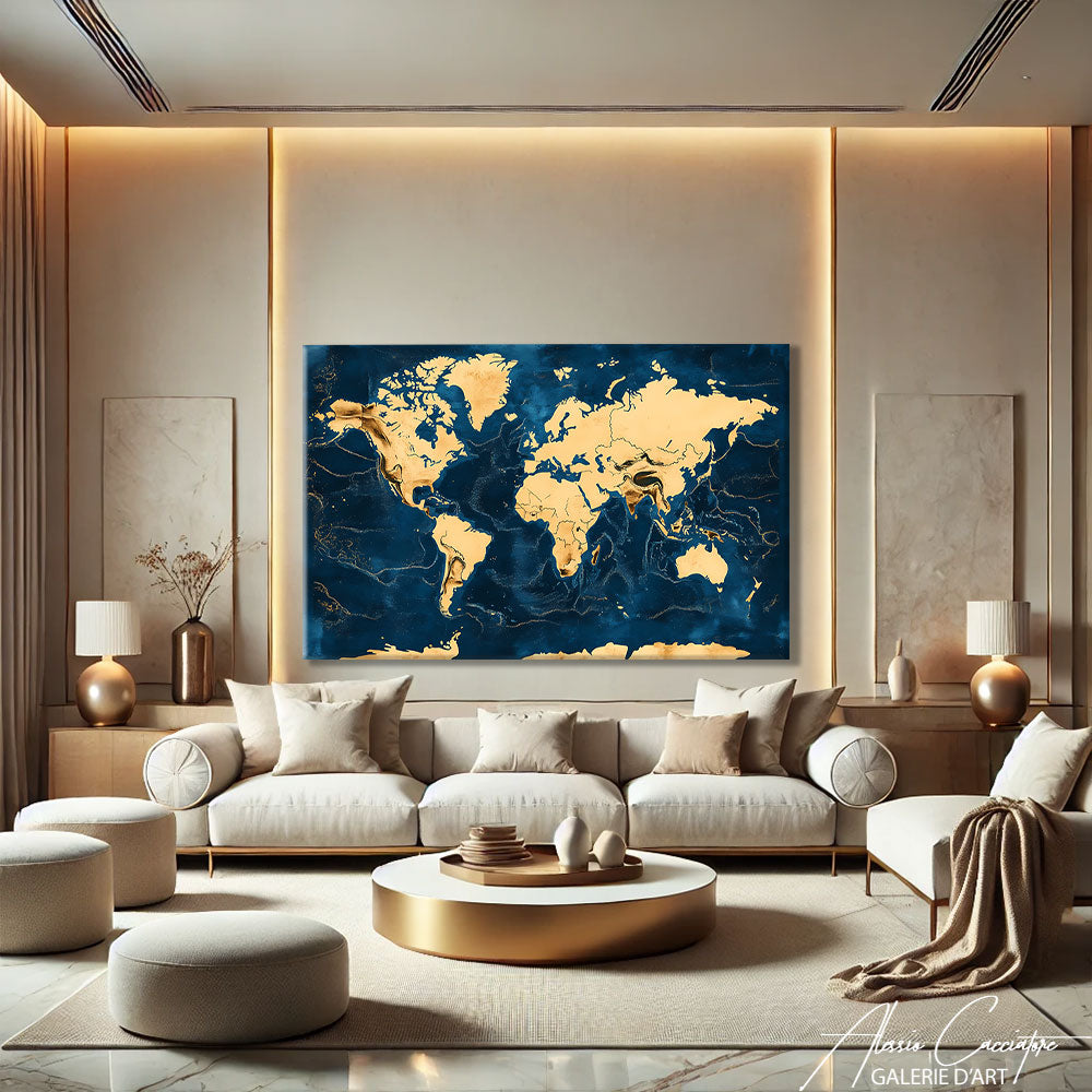 Map monde tableau
