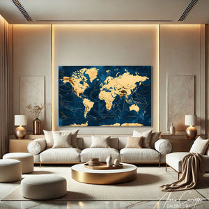 Map monde tableau
