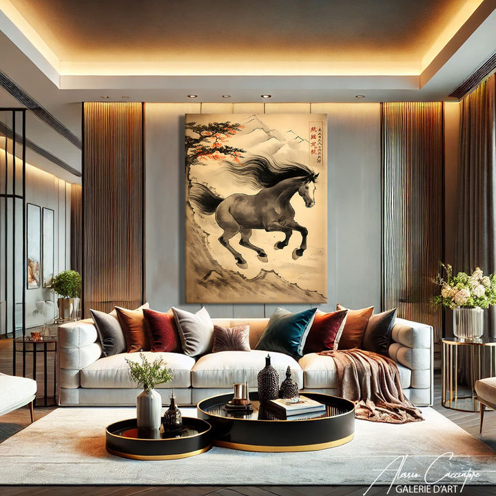 tableau cheval chinois