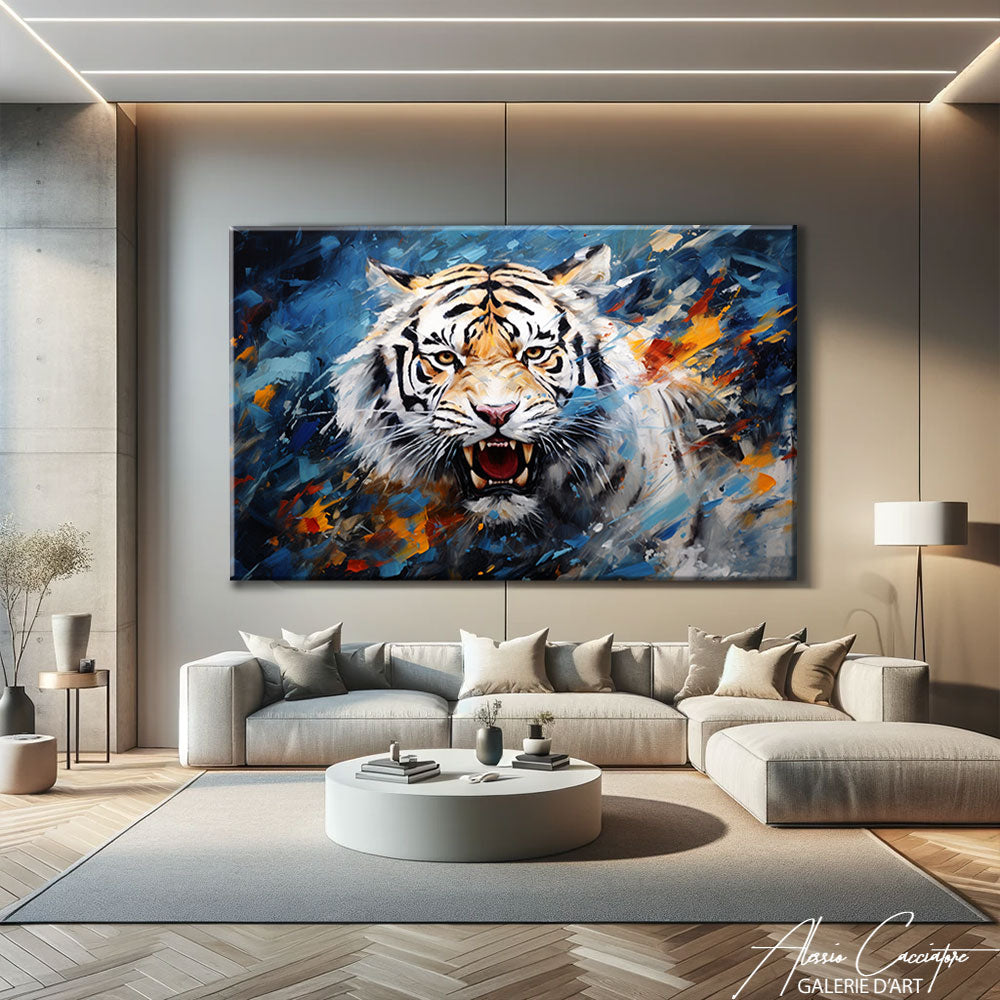 tableau tigre blanc