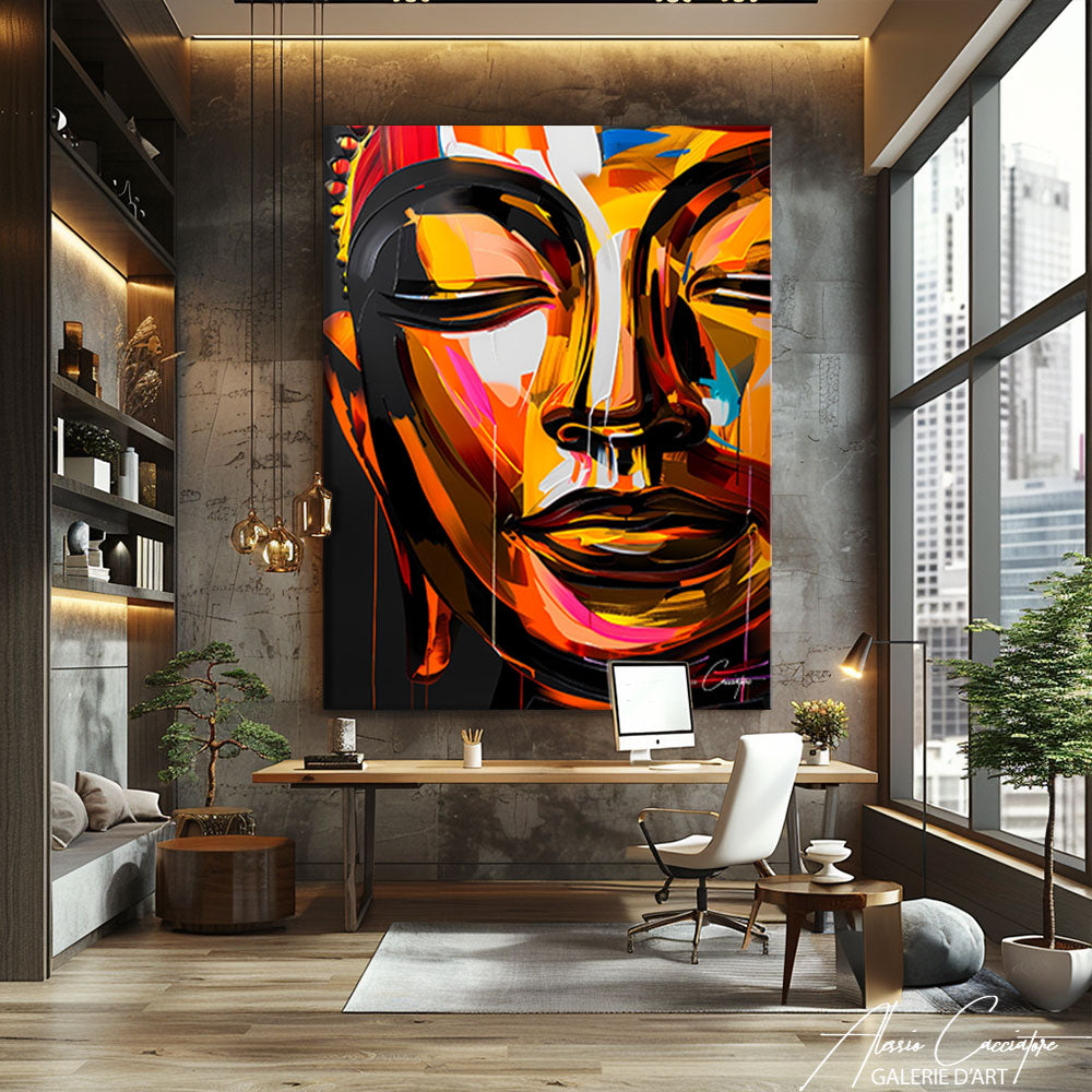 Peinture Visage Bouddha