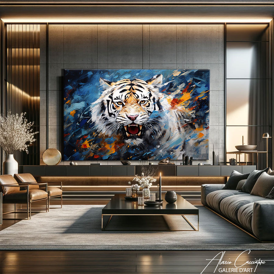 Peinture Tigre Blanc – mise en situation