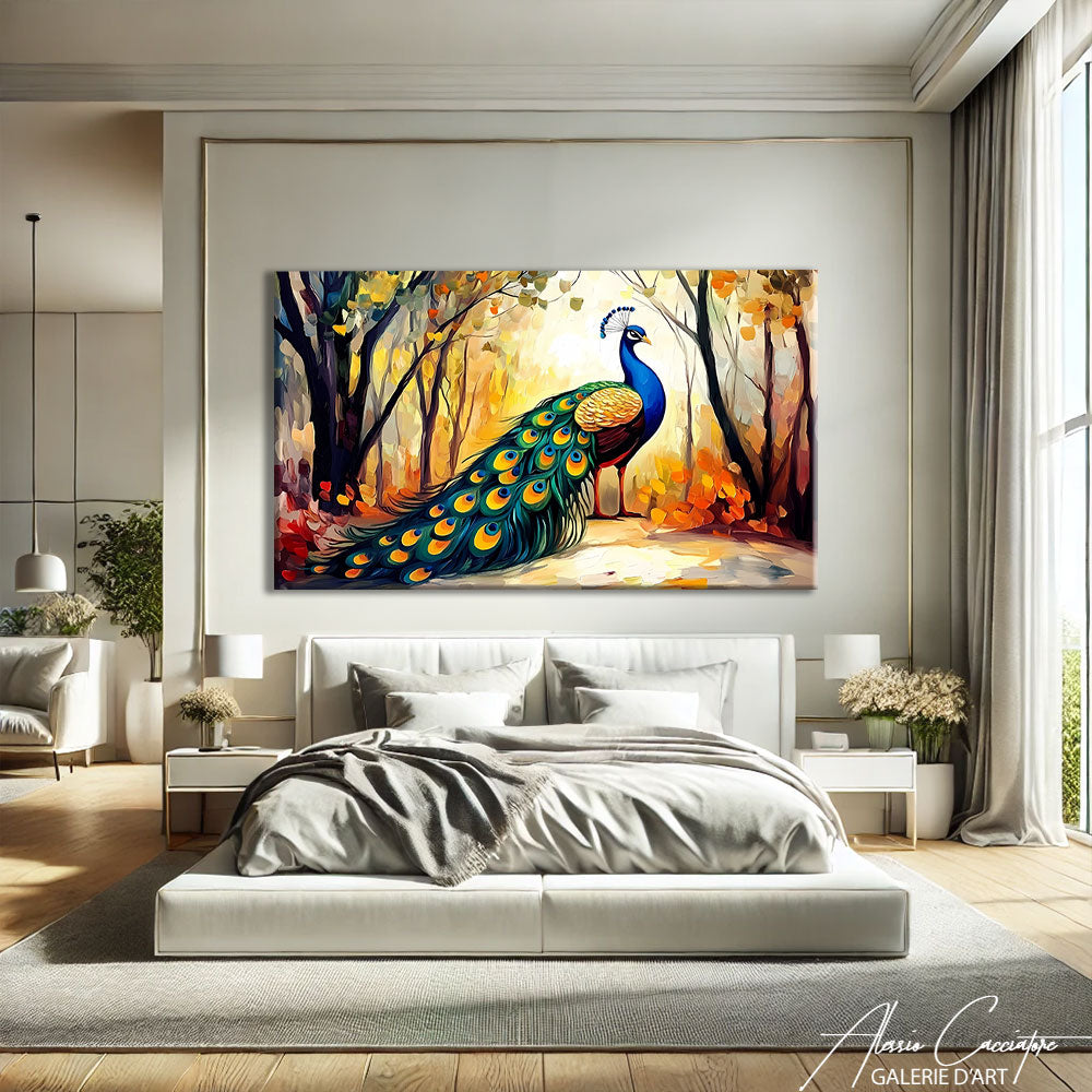 Peinture Oiseau en Vol
