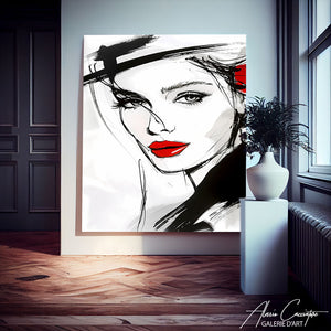 Peinture Visage Femme Contemporain