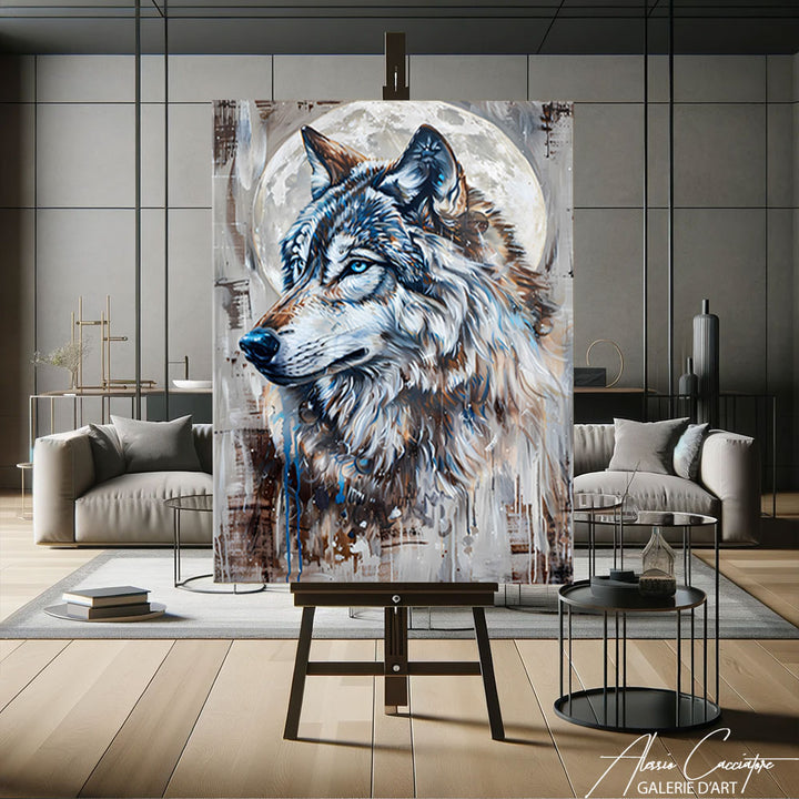 Tableau Peinture De Loup