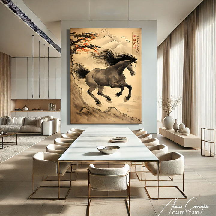 tableau cheval moderne