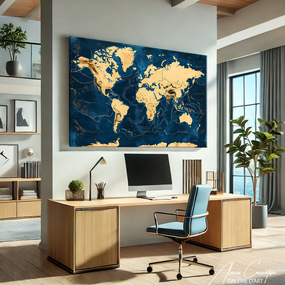 Carte du monde toile
