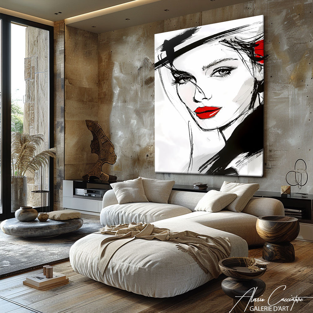 Tableau Portrait Femme Moderne