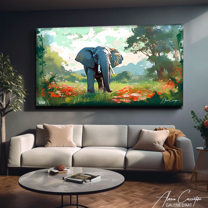 tableau dessin éléphant