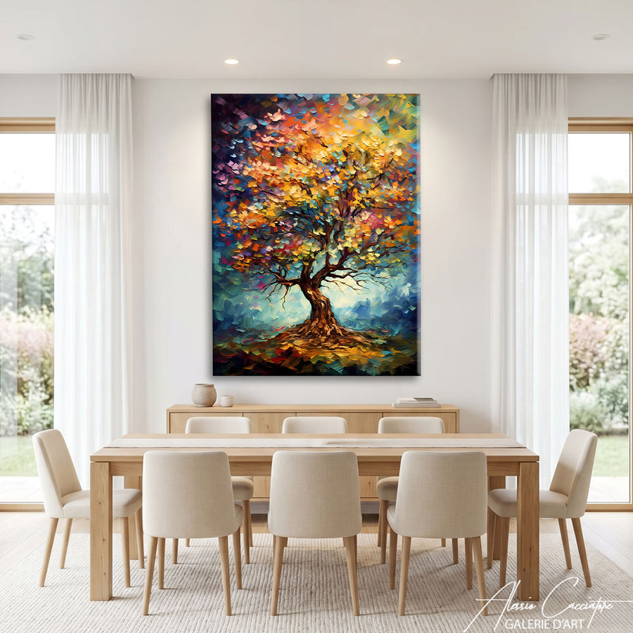 TABLEAU ARBRE DE VIE VIBRANT – mise en situation