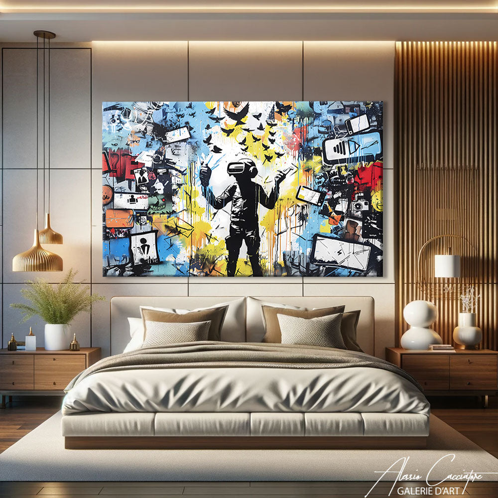 Tableau Graffiti Noir et Blanc
