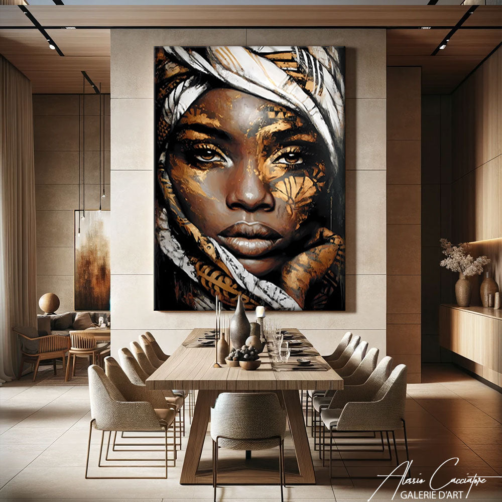 Tableau Africain Salon