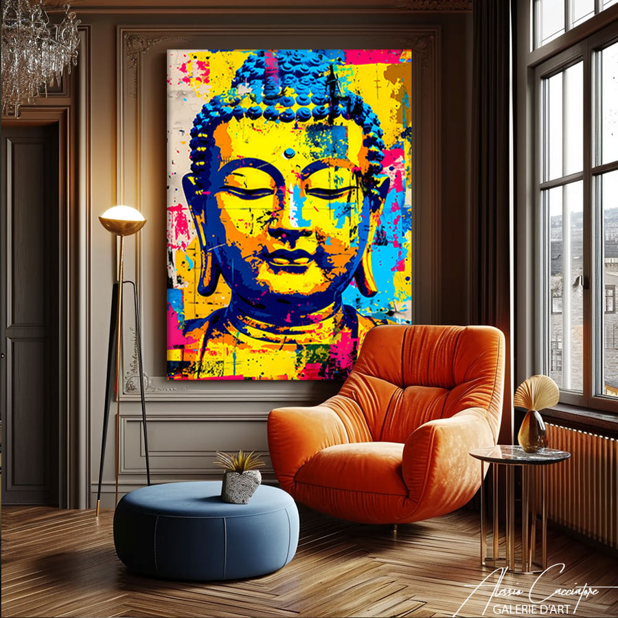Peinture sur Toile Bouddha – mise en situation