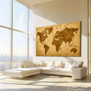 Carte du monde toile
