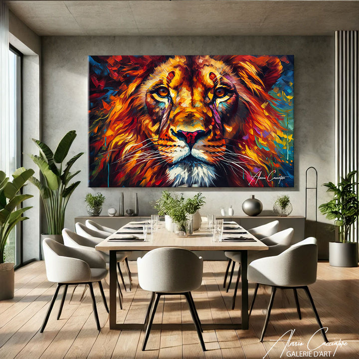 TABLEAU LION Moderne
