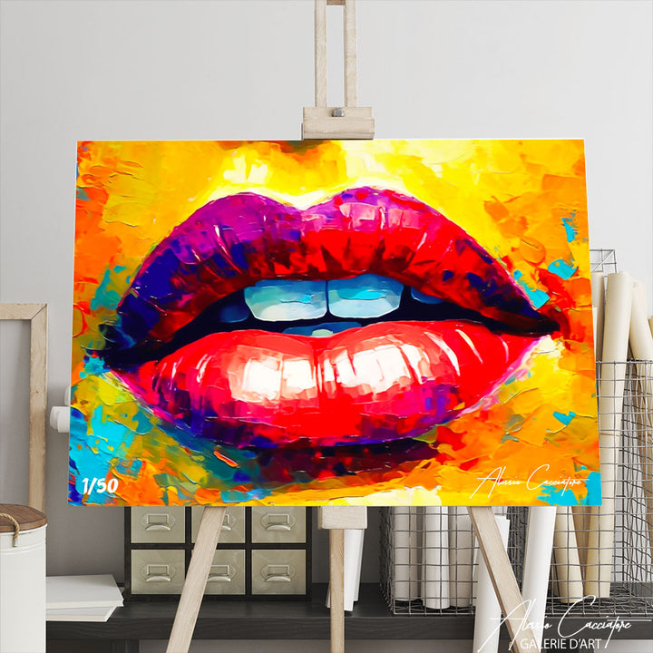tableau lèvres pop art