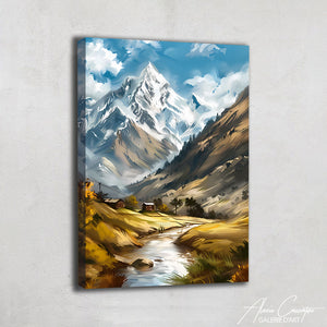 Tableau Montagne Enneigée