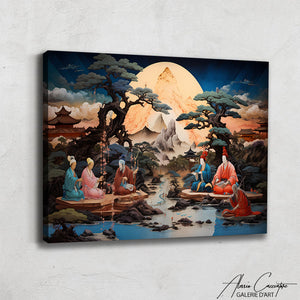 tableau jardin japonais