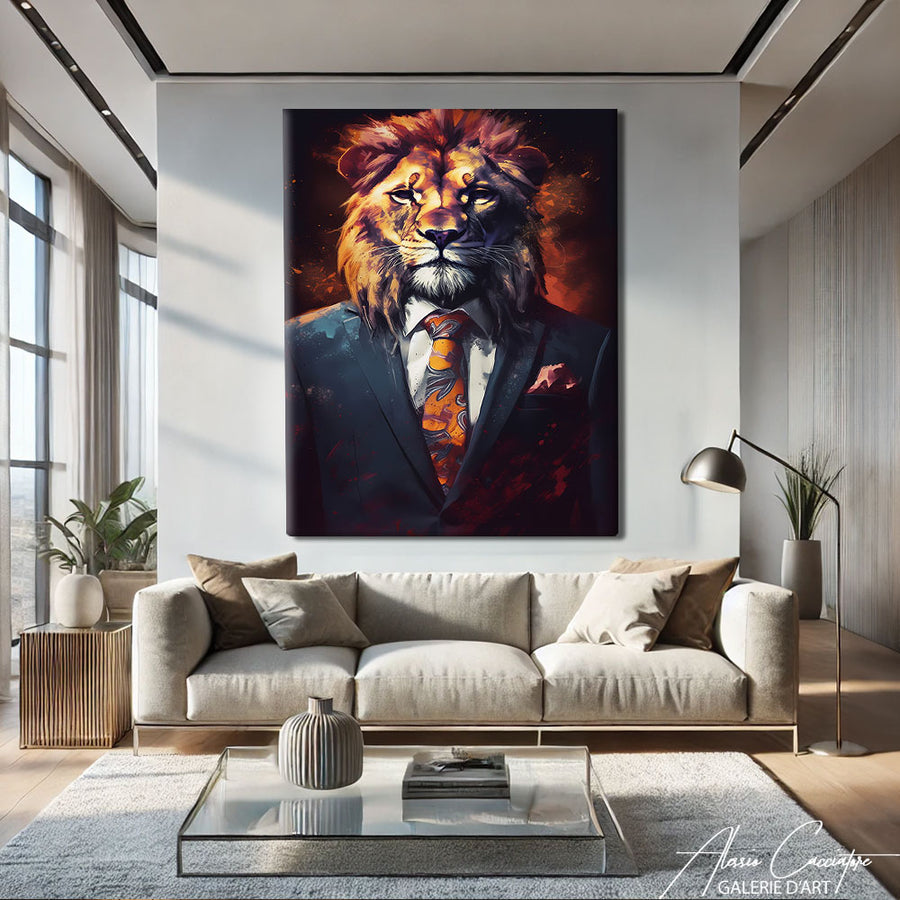 TABLEAU LION COSTUME
 – mise en situation