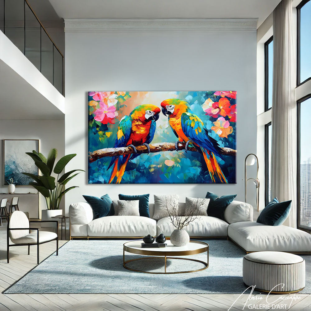 Peinture Oiseau en Vol
